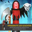 Halloween dekoráció: 3,7 méteres óriás Kaszás LED világítással, megvilágított felfújható figura kültéri használatra