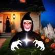Felfújható halloweeni dekoráció, Kaszás, LED fények, ventilátor, kábel
