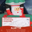Felfújható karácsonyfadísz LED-es fényekkel, poliészterből, beltéri és kültéri használatra, piros és zöld