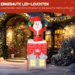  Aufblasbare Weihnachtsdekoration, Weihnachtsmann in Schornstein, LEDs, Gebläse