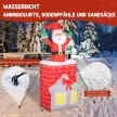  Aufblasbare Weihnachtsdekoration, Weihnachtsmann in Schornstein, LEDs, Gebläse