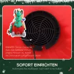  Aufblasbare Weihnachtsdekoration, Weihnachtsmann in Rentierschlitten, Polyesterstoff, LED-Lichter, Bunt