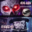 180 cm-es Halloween animált boszorkánydekoráció életnagyságban, ragyogó szemekkel, hátborzongató hanggal, érintésre aktiválható