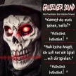 180 cm-es Halloween animált boszorkánydekoráció életnagyságban, ragyogó szemekkel, hátborzongató hanggal, érintésre aktiválható
