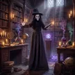 180 cm-es Halloween animált boszorkánydekoráció életnagyságban, ragyogó szemekkel, hátborzongató hanggal, érintésre aktiválható