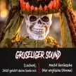 Animált, felugró tök csontváz, 173 cm, ijesztő halloweeni dekoráció fénnyel, hanggal és érintéssel aktiválható