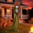 Animált, felugró tök csontváz, 173 cm, ijesztő halloweeni dekoráció fénnyel, hanggal és érintéssel aktiválható