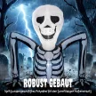 Felfújható Halloween csontváz, kikúszik a földből, LED fényekkel, ijesztő dekoráció beltéri és kültéri használatra.
