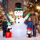  Aufblasbarer Weihnachts-Schneemann, 243 cm, mit buntem LED-Licht, für draußen