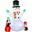  Aufblasbarer Weihnachts-Schneemann, 243 cm, mit buntem LED-Licht, für draußen