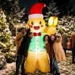 Felfújható karácsonyi mézeskalácsfigura, 250 cm, ajándékdobozzal és LED-ekkel, kültéri használatra