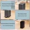 Fém szemetes, hulladékgyűjtő, 5 literes, lábpedállal, belső vödörrel, szürke