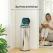 50 literes szenzoros szemetes, automata hulladékgyűjtő, rozsdamentes acél konyhai szemetes infravörös érzékelővel, konyhába, étkezőbe