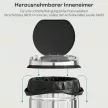 42 literes szenzoros szemetes, automata hulladékgyűjtő, rozsdamentes acél konyhai szemetes infravörös érzékelővel, konyhába, étkezőbe