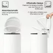 20 literes szemetes pedállal, belső vödörrel, ujjlenyomat-mentes, halk záródású, krémfehér
