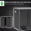2 x 15 literes dupla hulladékgyűjtő, pedállal nyitható, könnyen tisztítható, rozsdamentes acél, műanyag, fekete