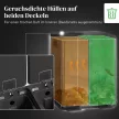 2 x 20 literes dupla hulladékgyűjtő, pedállal nyitható, könnyen tisztítható, rozsdamentes acél, műanyag, fekete