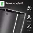 2 x 20 literes dupla hulladékgyűjtő, pedállal nyitható, könnyen tisztítható, rozsdamentes acél, műanyag, fekete