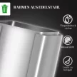 2 x 20 literes dupla hulladékgyűjtő, pedállal nyitható, könnyen tisztítható, rozsdamentes acél, műanyag, ezüst