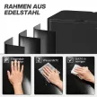 Szemetes 3 x 20 literes rekesszel, dezodoros fedéllel, ujjlenyomat-taszító, lágyan záródó, levehető, fekete