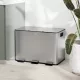 Mülleimer mit 3 x 10 L Fächern, Deodorant-Deckel, fingerabdrucksicher, Soft-Close, herausnehmbar, Silber