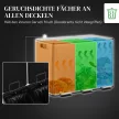  Mülleimer mit 3 x 10 L Fächern, Deodorant-Deckel, fingerabdrucksicher, Soft-Close, herausnehmbar, Silber