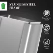  Mülleimer mit 3 x 10 L Fächern, Deodorant-Deckel, fingerabdrucksicher, Soft-Close, herausnehmbar, Silber