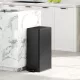  Mülleimer 20L, Soft-Close-Deckel, Deodorant-Fach, Fingerabdrucksicher, Edelstahl, Schwarz