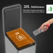 20 literes szemetes, lágyan záródó fedél, dezodor rekesz, ujjlenyomat-taszító, rozsdamentes acél, ezüst