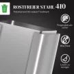  Mülleimer 20+14L Treteimer mit Deckel Fußpedal Kippfach herausnehmbare Inneneimer, Edelstahl 32,5 x 31,5 x 78 cm Silber