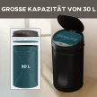 30 literes szenzoros hulladékgyűjtő lágy záródási funkcióval, érintésmentes rozsdamentes acél hulladékgyűjtő higiénikus konyhákba
