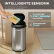 30 literes szenzoros hulladékgyűjtő lágy záródási funkcióval, érintésmentes rozsdamentes acél hulladékgyűjtő higiénikus konyhákba
