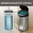 30 literes szenzoros hulladékgyűjtő lágy záródási funkcióval, érintésmentes rozsdamentes acél hulladékgyűjtő higiénikus konyhákba