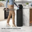 50 literes szenzoros hulladékgyűjtő lágyan záródó funkcióval, érintésmentes rozsdamentes acél hulladékgyűjtő higiénikus konyhákba