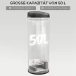 50 literes szenzoros hulladékgyűjtő lágy záródású funkcióval, érintésmentes rozsdamentes acél hulladékgyűjtő higiénikus konyhákba és irodákba, ezüst színű