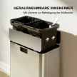 2 db 28 literes rozsdamentes acél pedálos szemetes, lágyan záródó fedéllel és kivehető belső vödrökkel