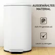 Konyhai hulladékgyűjtő, 30 literes, pedálos szemetes lágyan záródó fedéllel, fém pedállal, krémfehér, 36,5 x 31 x 61 cm
