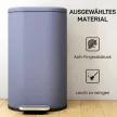 Konyhai hulladékgyűjtő, 30 literes, pedálos szemetes lágyan záródó fedéllel, fém pedállal, szürke, 36,5 x 31 x 61 cm