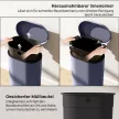Konyhai hulladékgyűjtő, 30 literes, pedálos szemetes lágyan záródó fedéllel, fém pedállal, szürke, 36,5 x 31 x 61 cm
