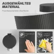  Mülleimer 30 L Treteimer mit Softclose-Deckel und Pedal, Inneneimer Metall, Schwarz, 36 x 30 x 60,5 cm