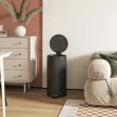  Mülleimer 30 L Treteimer mit Softclose-Deckel und Pedal, Inneneimer Metall, Schwarz, 36 x 30 x 60,5 cm