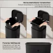 30 literes konyhai szemetes pedálos kuka fedéllel, lágyan záródó és nyitva tartó funkcióval konyhába és otthonra