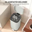 30 literes konyhai szemetes pedálos kuka fedéllel, lágyan záródó és nyitva tartó funkcióval konyhába és otthonra