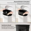 12 literes pedálos szemetes fedéllel, lábpedállal, belső vödörrel, lágyan záródó funkcióval, 30 x 25,5 x 37,5 cm, fehér