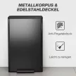 Konyhai hulladékgyűjtő, 45 literes, pedálos kuka, konyhai hulladékgyűjtő lágyan záródó fedéllel, kivehető belső tartállyal