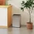 Sensor Mülleimer 40L Edelstahl Automatischer Mülleimer mit Soft-Close-Deckel Bewegungssensor 35,5 x 26 x 55 cm Silber