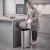  Mülleimer mit Soft-Close Deckel Treteimer mit Herausnehmbarem Inneneimer 30L Silber