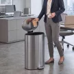  Mülleimer mit Soft-Close Deckel Treteimer mit Herausnehmbarem Inneneimer 30L Silber