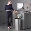  Mülleimer mit Soft-Close Deckel Treteimer mit Herausnehmbarem Inneneimer 30L Silber