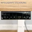Magasságban állítható elektromos íróasztal, 140 x 70 cm, számítógépasztal 4 memóriahellyel, 4 darabos asztallap, állítható magasságú íróasztal ütközés- és túlmelegedésvédelemmel, fehér